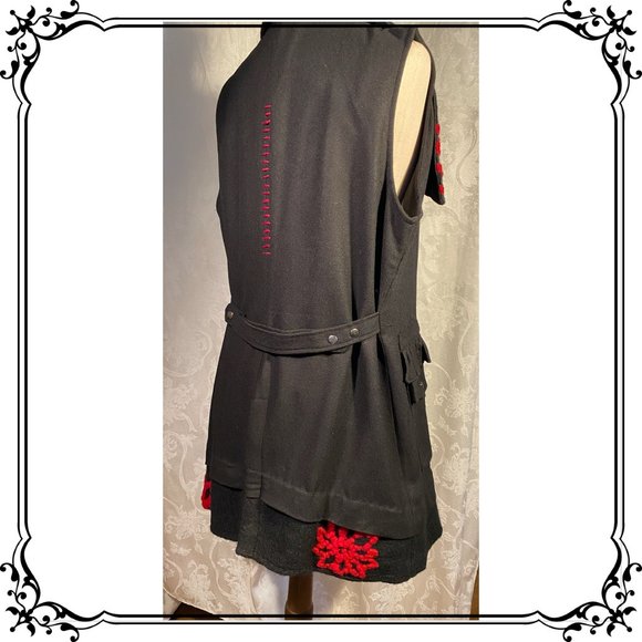BOO RADLEY GORGEOUS LONG BLK VEST (SZ SMALL) (BNWT) - Picture 2 of 13